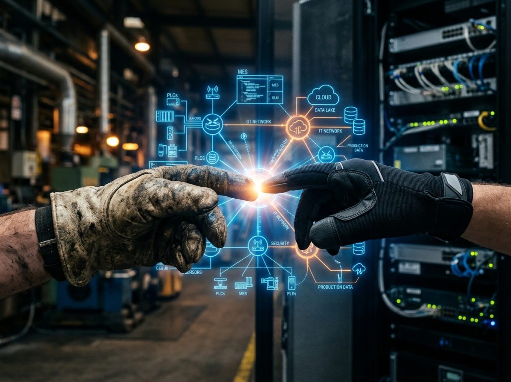 A Origem da Divisão: TI e TO Vivendo em Bolhas Separadas - IT/OT Convergência: Por Que a TI e a Automação Industrial Finalmente Precisam Conversar