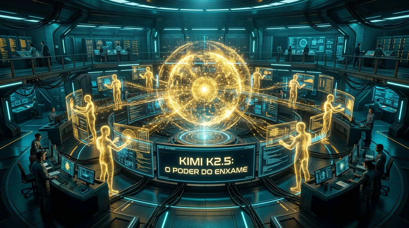 Kimi K2.5: O Despertar do Enxame de 1 Trilhão de Parâmetros da Moonshot AI