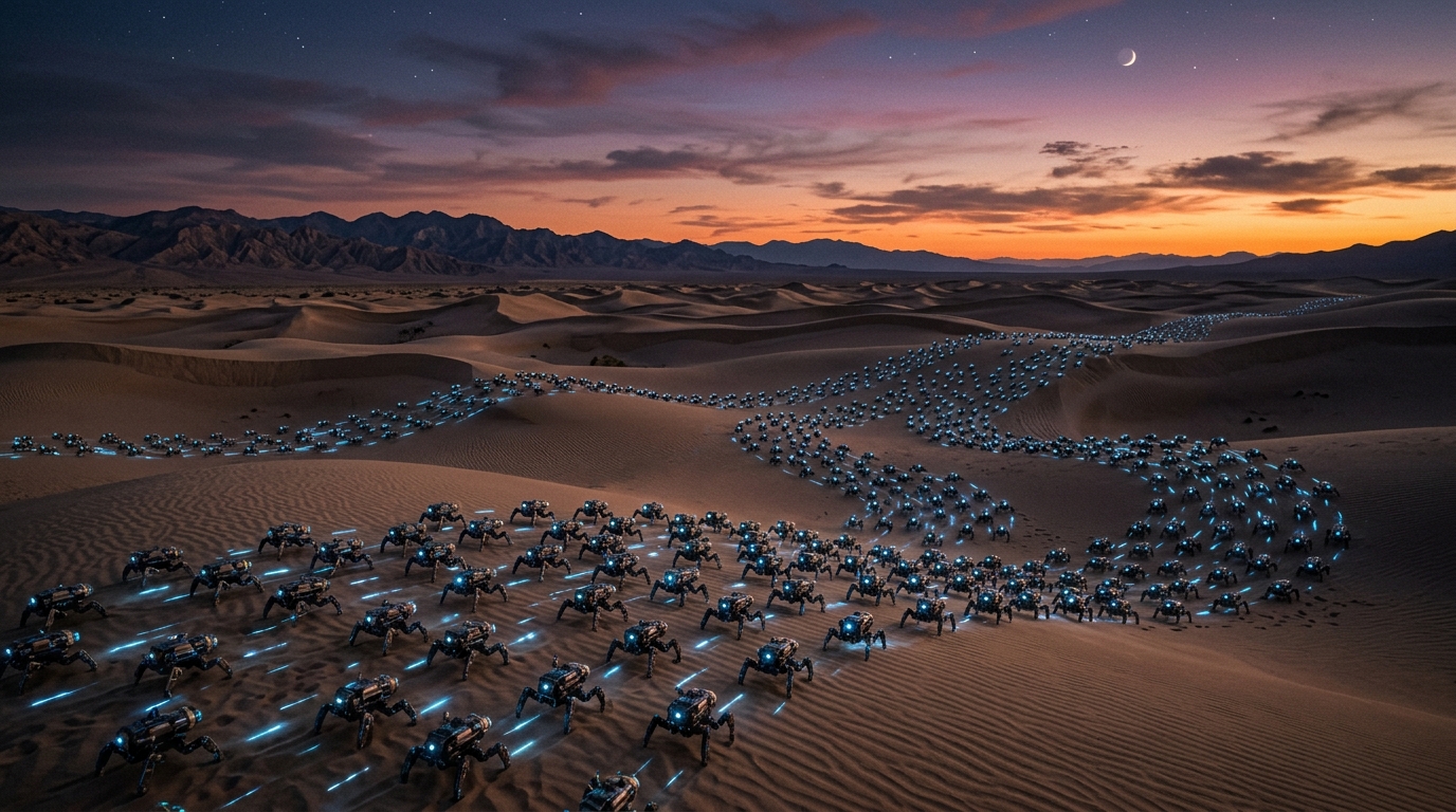 Robôs em Enxame: A Revolução Silenciosa das Centenas que Pensam como Uma